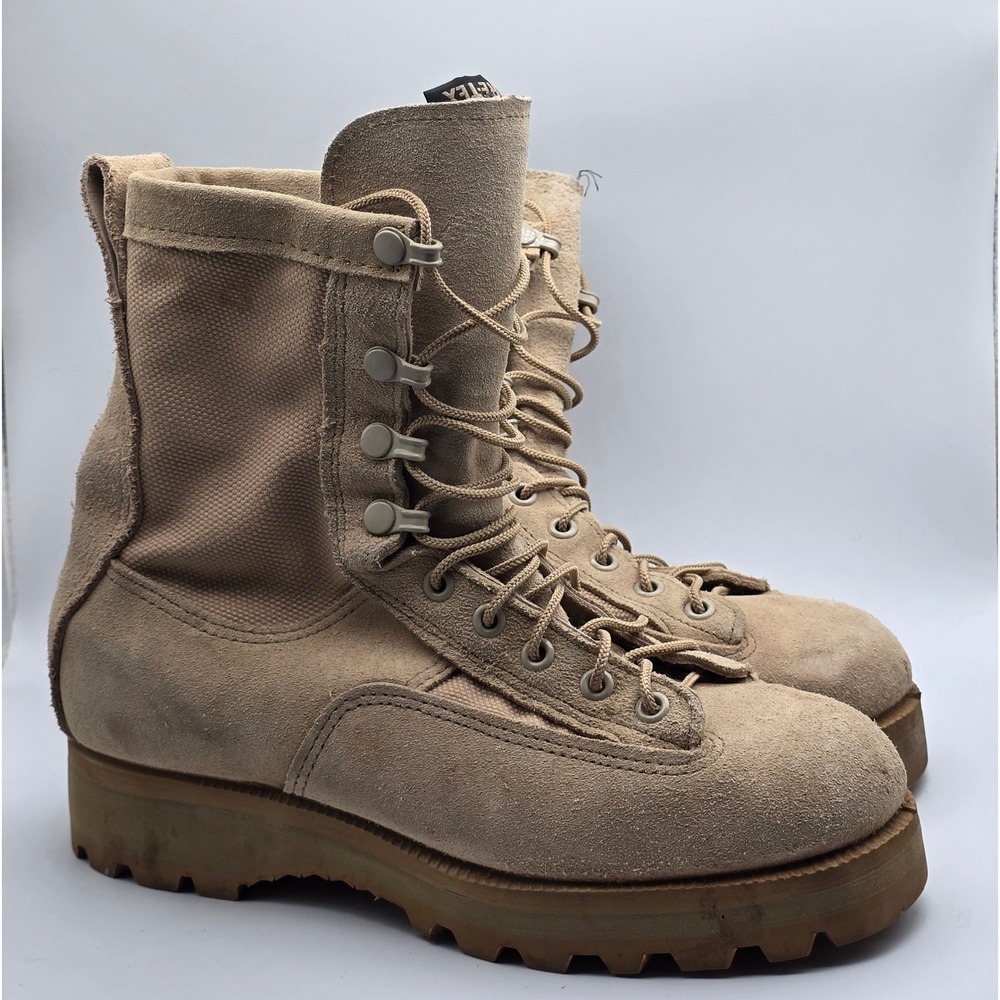 McRae Footwear Combat Boots Mens 5W Tan Suede Gore-Tex Vibram 8430-01-516-1576